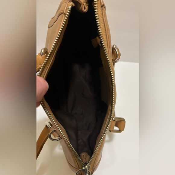 Vintage COACH 2000 Tan Leather Bonnie’s Legacy Satchel Crossbody Bag - Picture 6 of 13